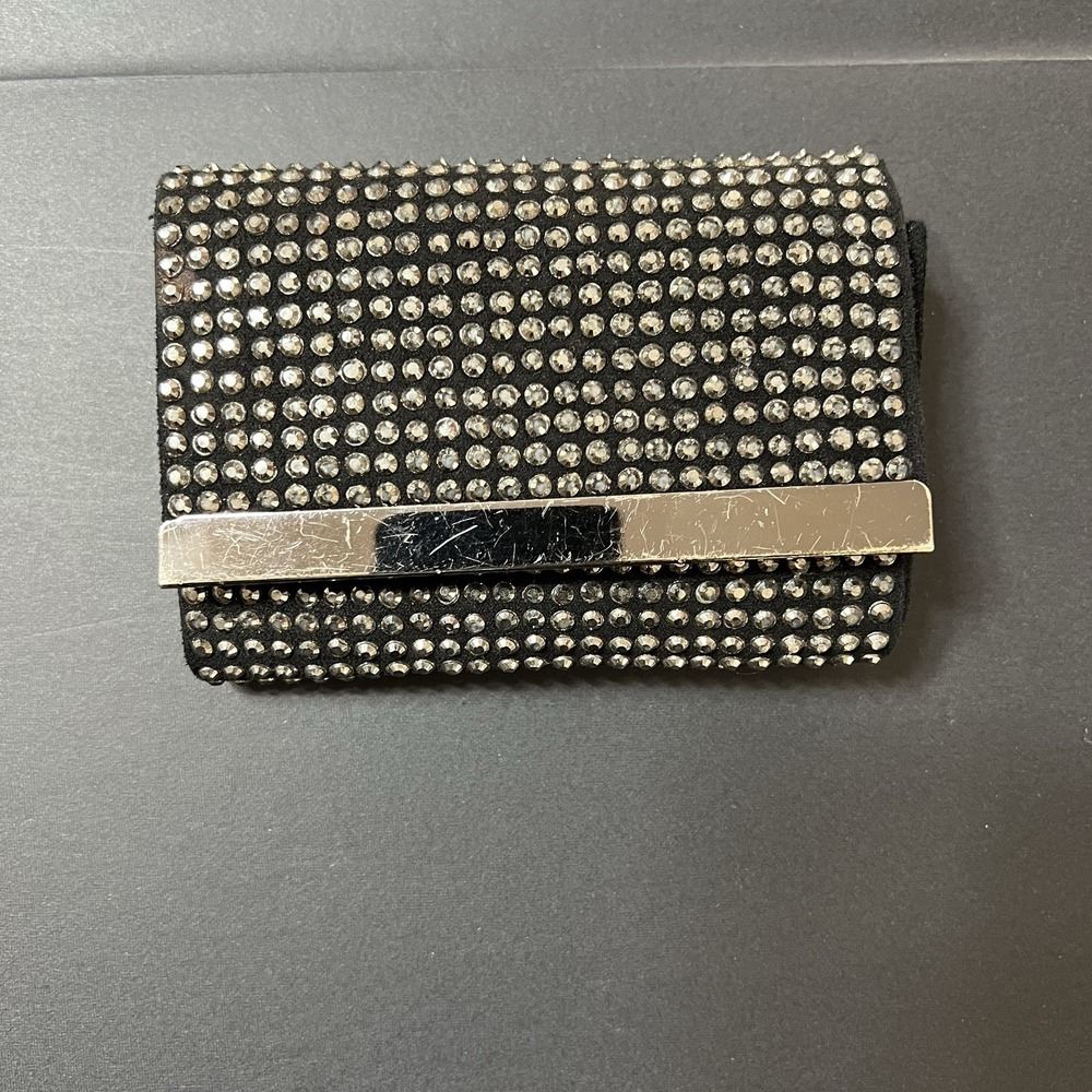 BCBG Maxazria Black Clutch with Removable Shoulder Chain Strap - Picture 6 of 7